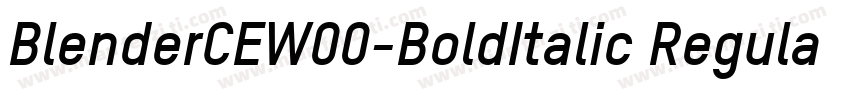 BlenderCEW00-BoldItalic Regular字体转换